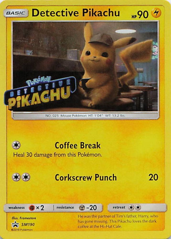 Detective Pikachu - SM190 (Stamped)