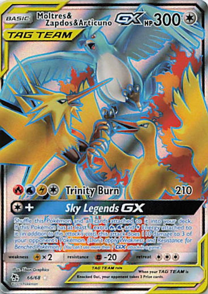 Moltres & Zapdos & Articuno GX (Full Art)