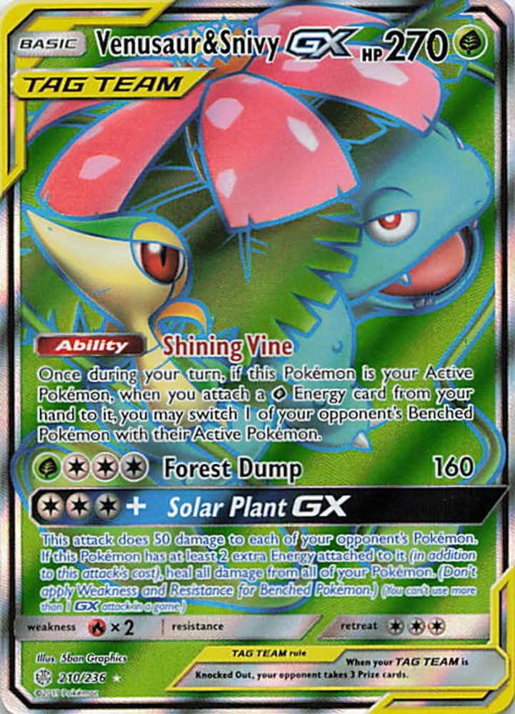 Venusaur & Snivy GX (Full Art)