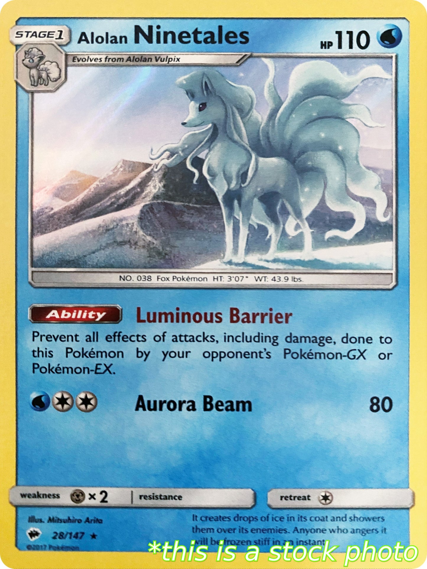 Alolan Ninetales - 28/147 (Water Web Holo)