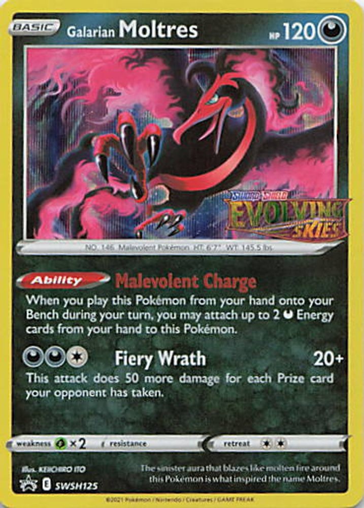 Galarian Moltres - SWSH125 (Prerelease)
