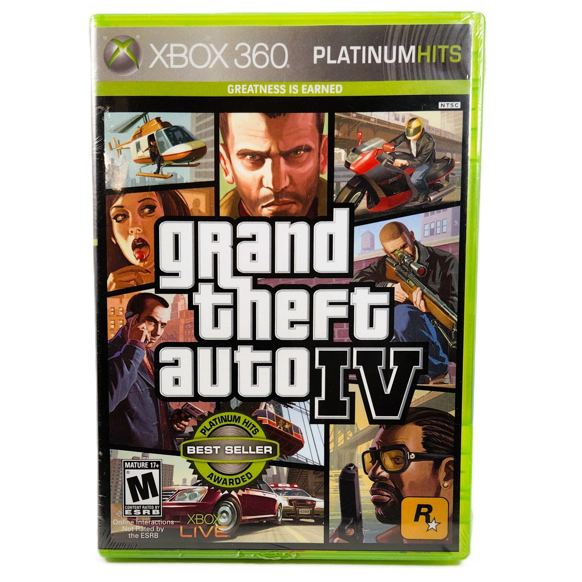 Grand Theft Auto IV (Platinum Hits) Xbox 360 game cover (reference image) | Near Mint / English / New