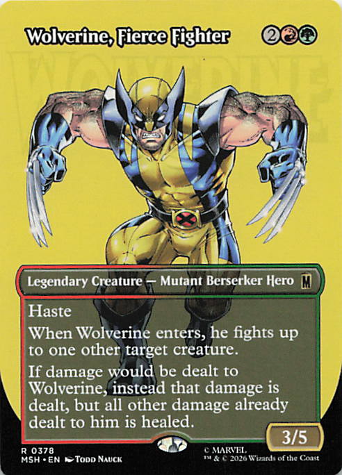 Wolverine, Fierce Fighter (Borderless)