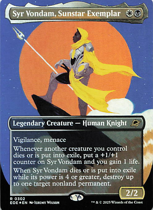 Syr Vondam, Sunstar Exemplar (Borderless)