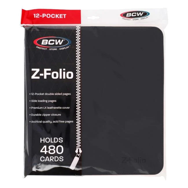 Z-Folio 12-Pocket Binder - Black