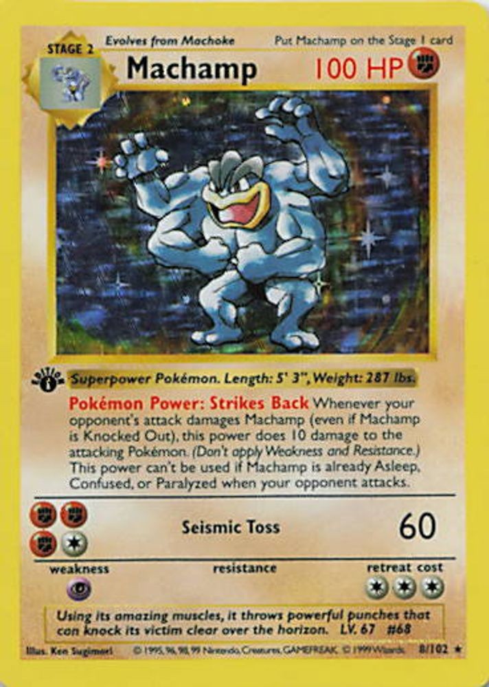 Machamp - 8/102 (Base Set Shadowless)