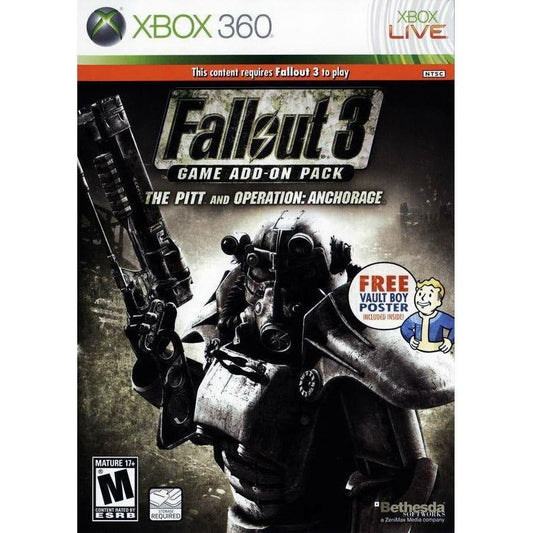 Fallout 3: Game Add-On Pack - The Pitt and Operation: Anchorage Xbox 360 game cover (reference artwork) | Near Mint / English / New