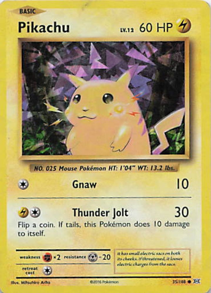 Pikachu - 35/108 (Cracked Ice Holo)
