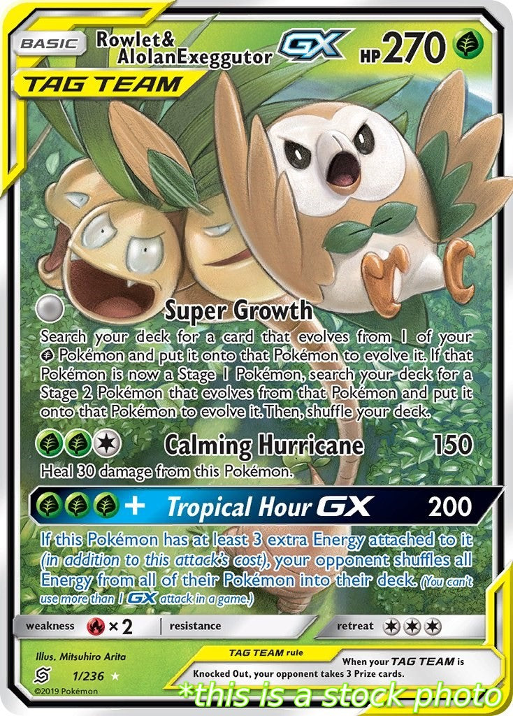 Rowlet & Alolan Exeggutor GX