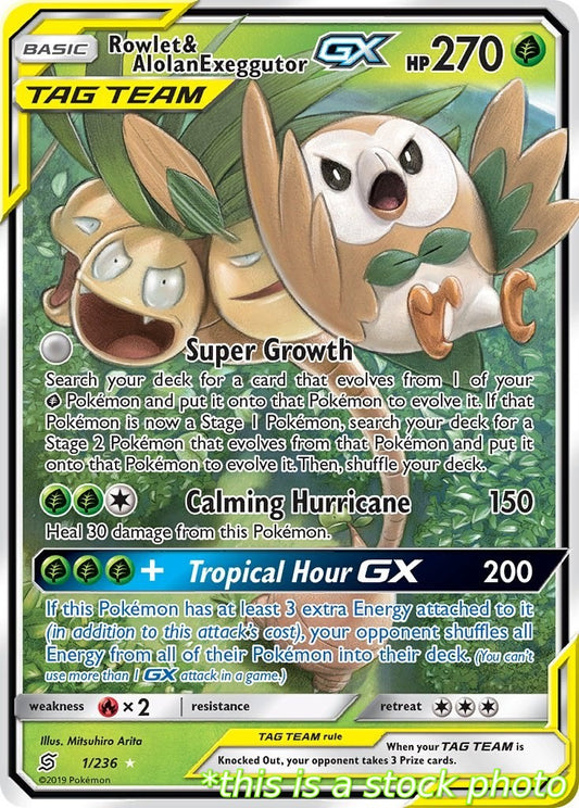 Rowlet & Alolan Exeggutor GX
