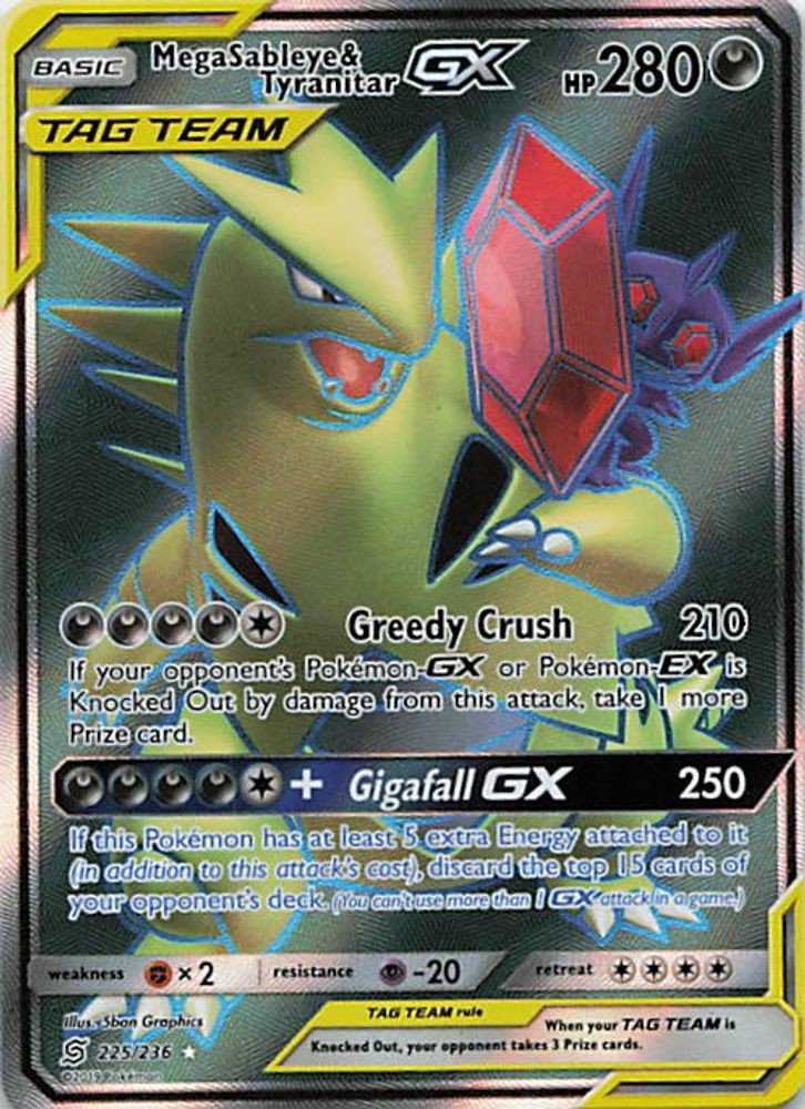 Mega Sableye & Tyranitar GX (Full Art)