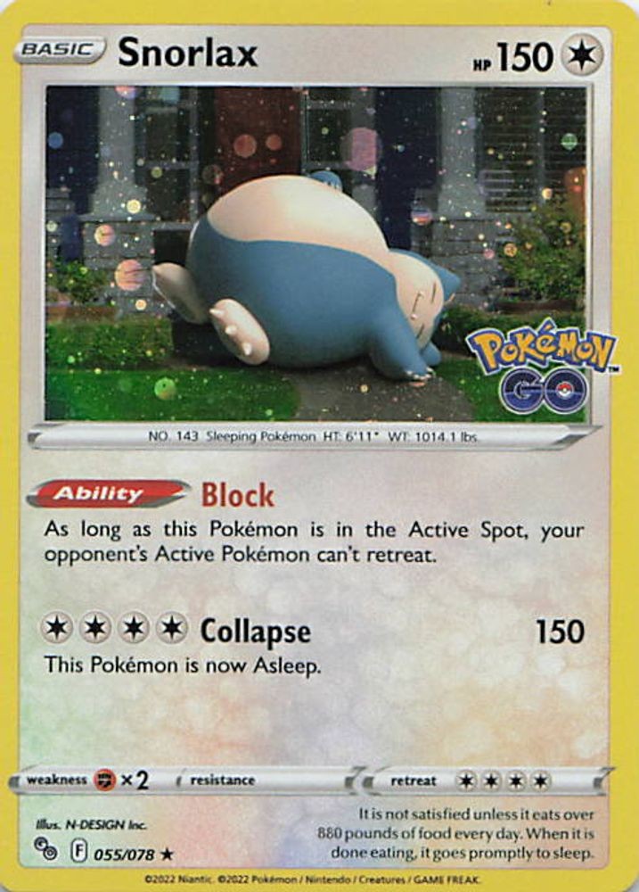 Snorlax - 55/078 (Cosmos Holo)