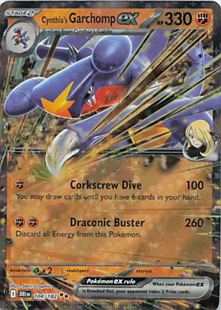 Cynthia's Garchomp ex - 104/182
