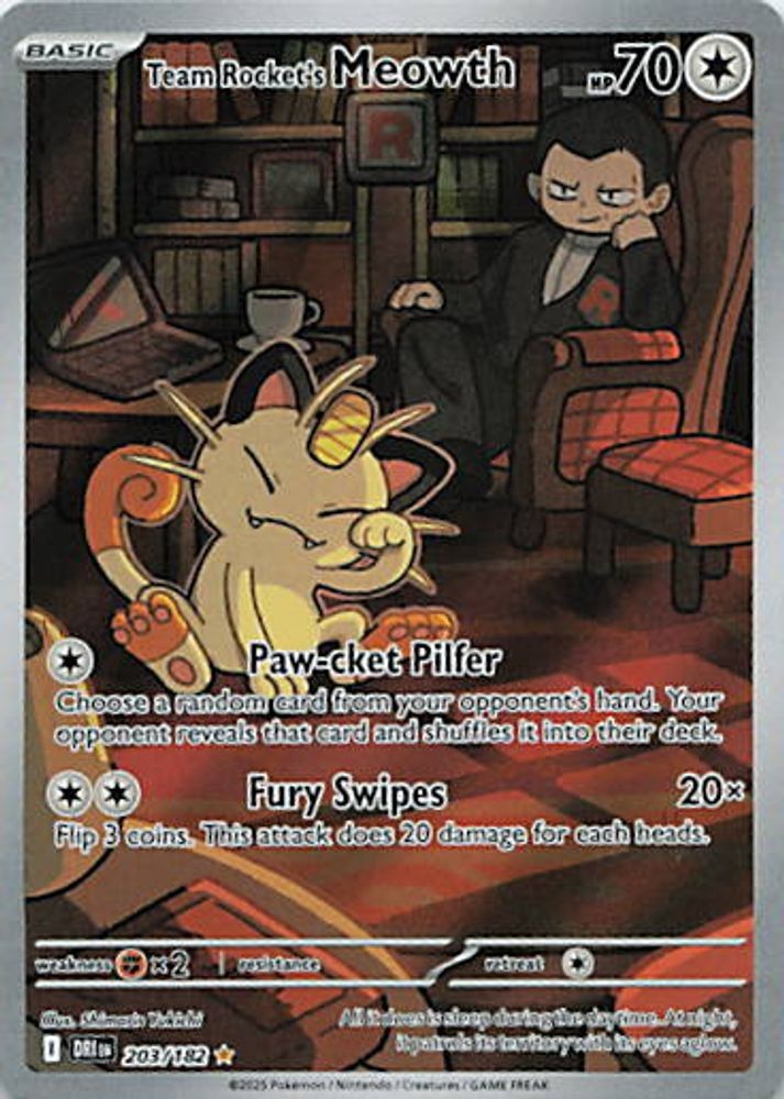 Team Rocket's Meowth - 203/182