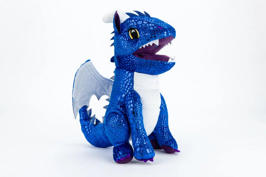 Dragon Plush Dice Bag - Blue