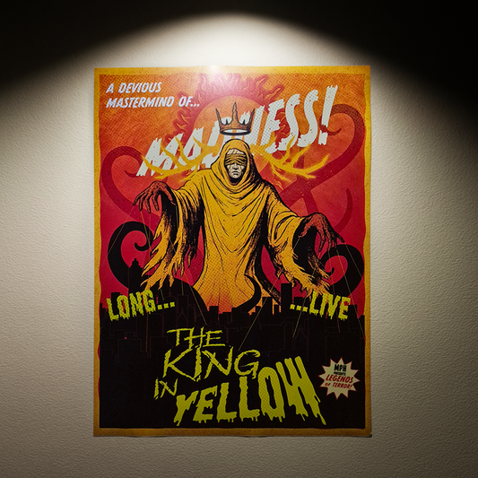 The King in Yellow Cheesy Pulp Horror Poster Print | Legends of Terror!