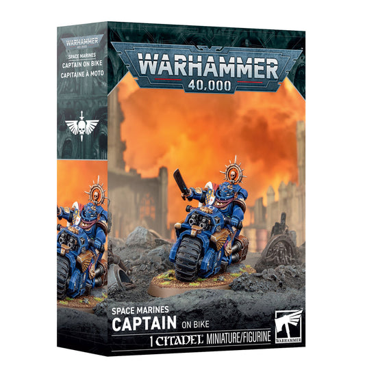 Games Workshop Warhammer 40K Space Marines Captain on Bike product image | Unopened / English / New