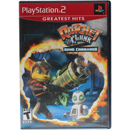 Ratchet & Clank: Going Commando (Greatest Hits) PlayStation 2 game cover (reference image) | Near Mint / English / New