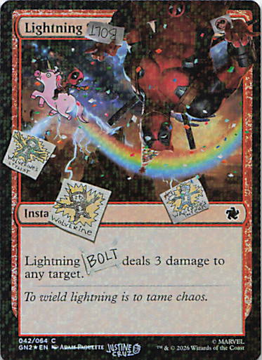 Lightning Bolt (042) (Pool Party Foil)