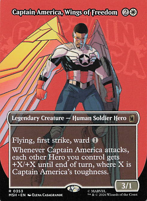 Captain America, Wings of Freedom (Borderless)