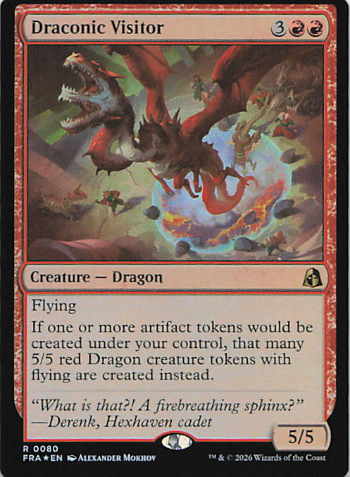 Draconic Visitor | Near Mint / English / Foil