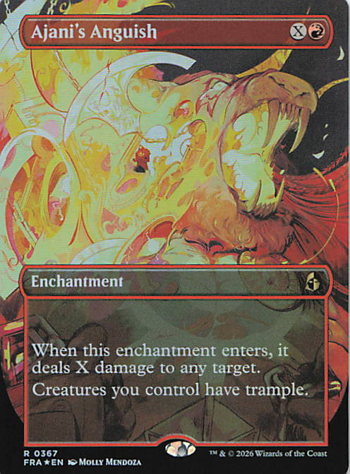 Ajani's Anguish (Borderless) | Near Mint / English / Foil