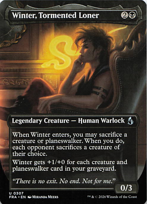 Winter, Tormented Loner (Borderless) | Near Mint / English / Normal