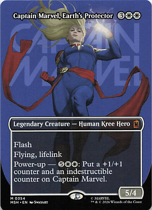 Captain Marvel, Earth's Protector (Borderless) (0354) | Near Mint / English / Normal