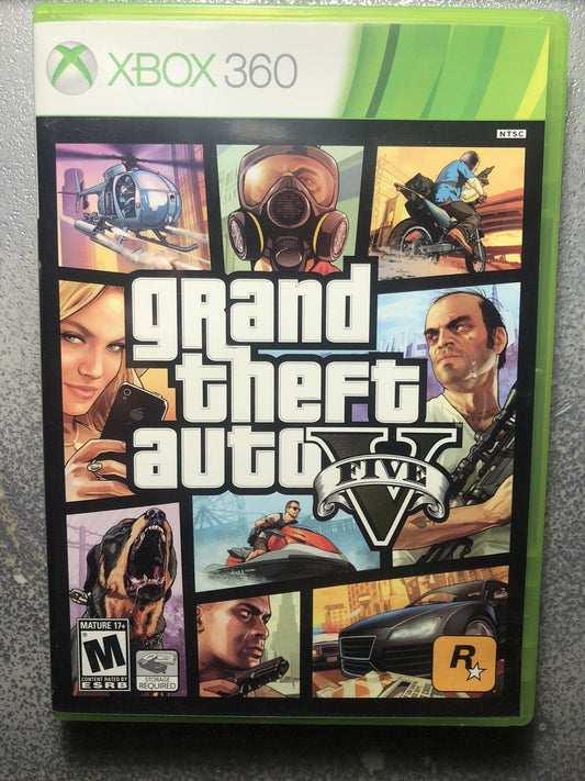 Grand Theft Auto V Xbox 360 game cover (reference image) | Near Mint / English / New