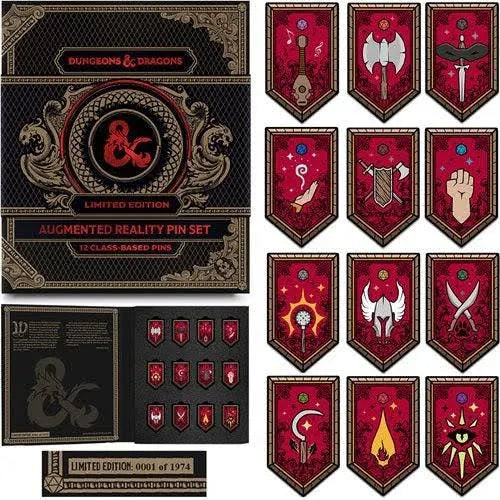 Dungeons & Dragons Limited Edition Class 12pc Augmented Reality Enamel Pin Set